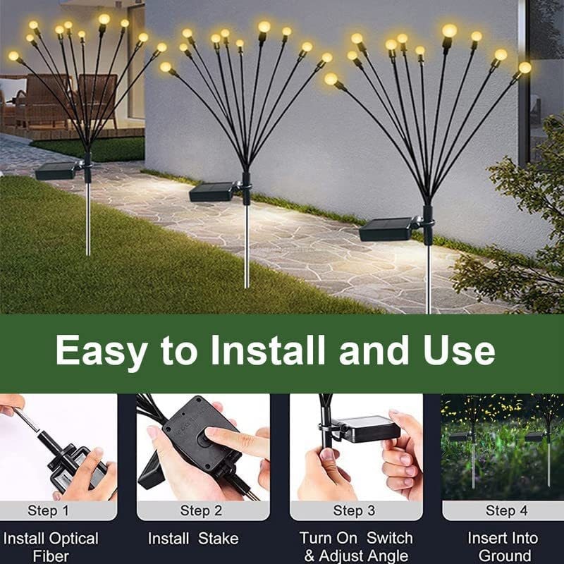 SS1002 Solar powered Firework Firefly Light Outdoor Waterproof Garden Lawn Lights Swaying Balcony Decor Lamp Landscape Lamps (PACK OF 2 PCS) SS1002 Solar powered Firework Firefly Light Outdoor Waterproof Garden Lawn Lights Swaying Balcony Decor Lamp Landscape Lamps (PACK OF 2 PCS)